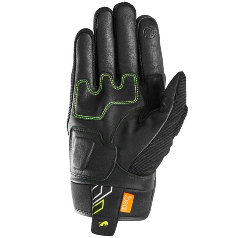 Mootorrattakindad Furygan Jet Neon D3O must-valge-fluo kollane