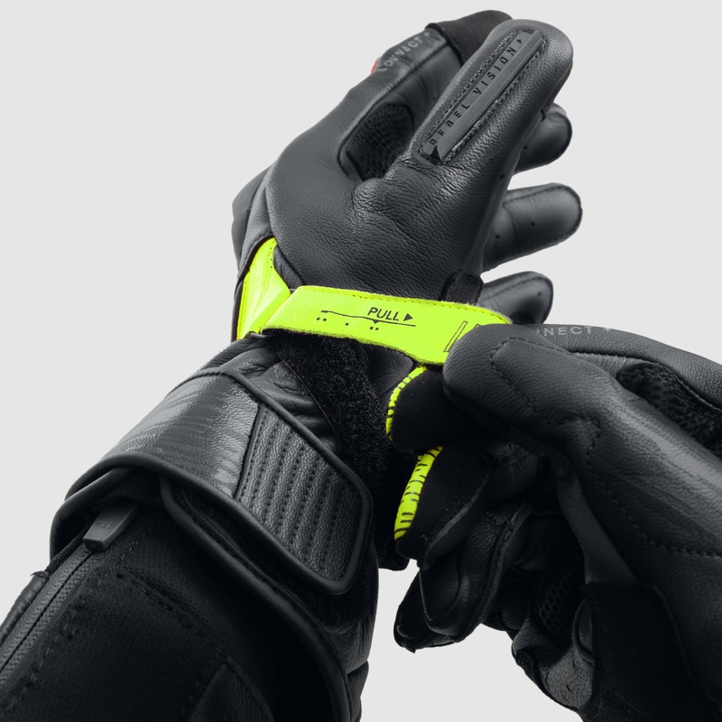 Mootorrattakindad Rebelhorn Viper must-hall-fluo kollane