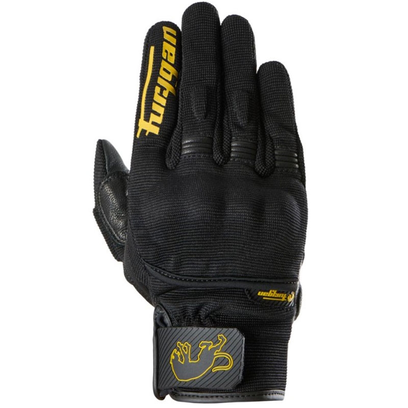 Naiste Furygan Jet Lady D3O® Evo mustad ja kuldsed mootorratta kindad