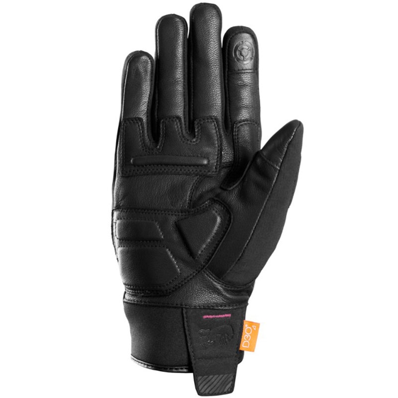Naiste Furygan Jet Lady All Season D3O® Evo mustad ja roosad mootorratta kindad