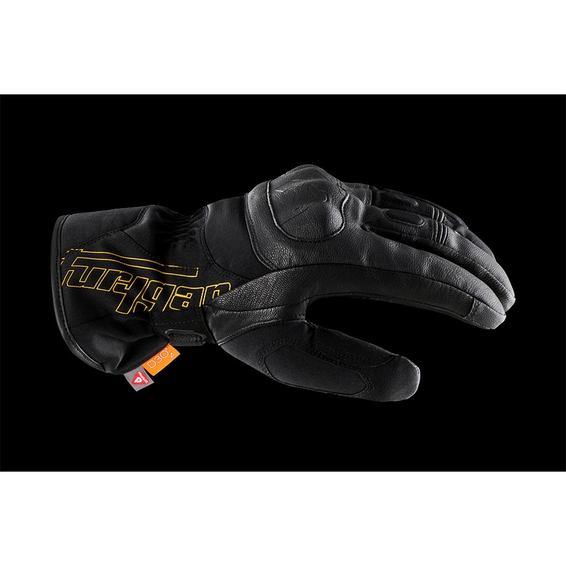 Naiste Furygan Oslo D3O® PrimaLoft® Lady mustad ja kuldsed mootorratta kindad