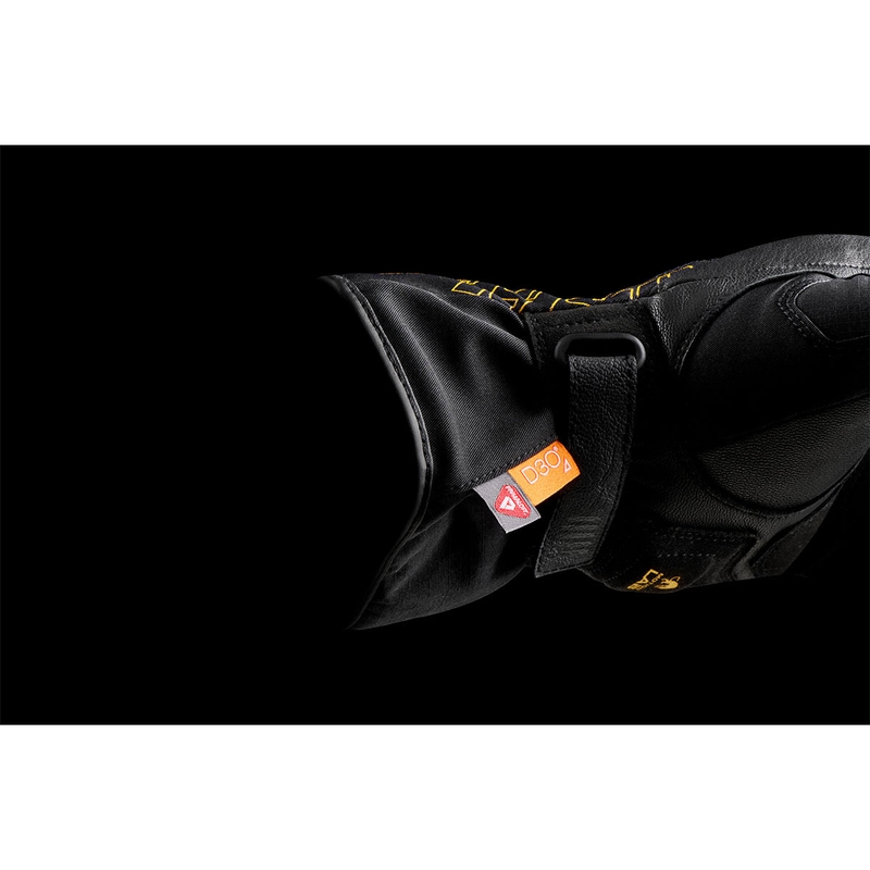 Naiste Furygan Oslo D3O® PrimaLoft® Lady mustad ja kuldsed mootorratta kindad