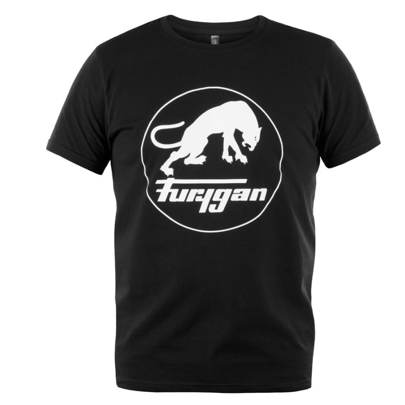 T-särk Furygan Corpo TS Logo must ja valge