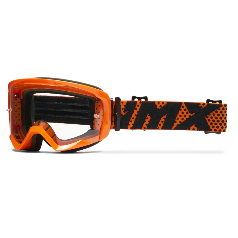 Motokrossiprillid iMX Endurance Flip oranž koos läbipaistva pleksiga
