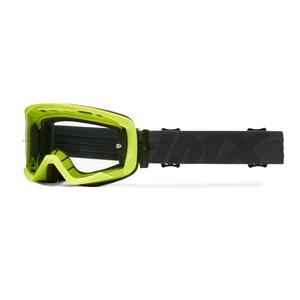 iMX Endurance Flip fluo kollane-mustad mootorrattaprillid läbipaistva plexiga