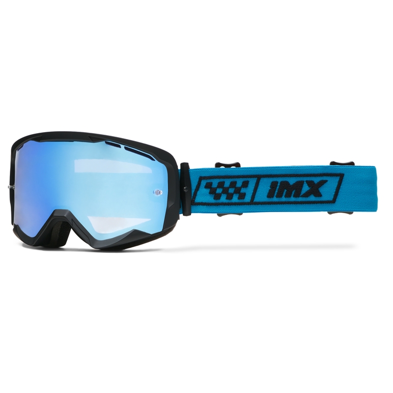 Motokrossiprillid iMX Endurance Race mustad ja sinised iridium plexiga