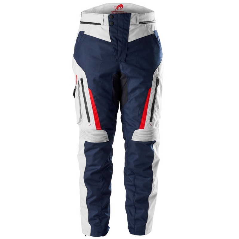 Furygan Killington sini-punased mootorrattapüksid Furygan Killington Blue-Beige-Red Motorcycle Pants