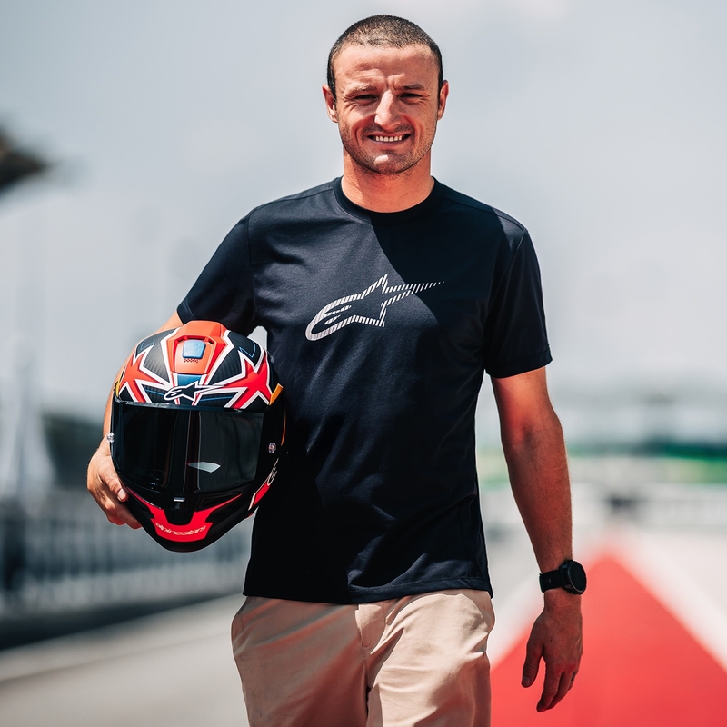 Alpinestars Supertech R10 Limited Edition Jack Miller matt süsiniku punane-sinine-kollane-valge integreeritud mootorratta kiiver