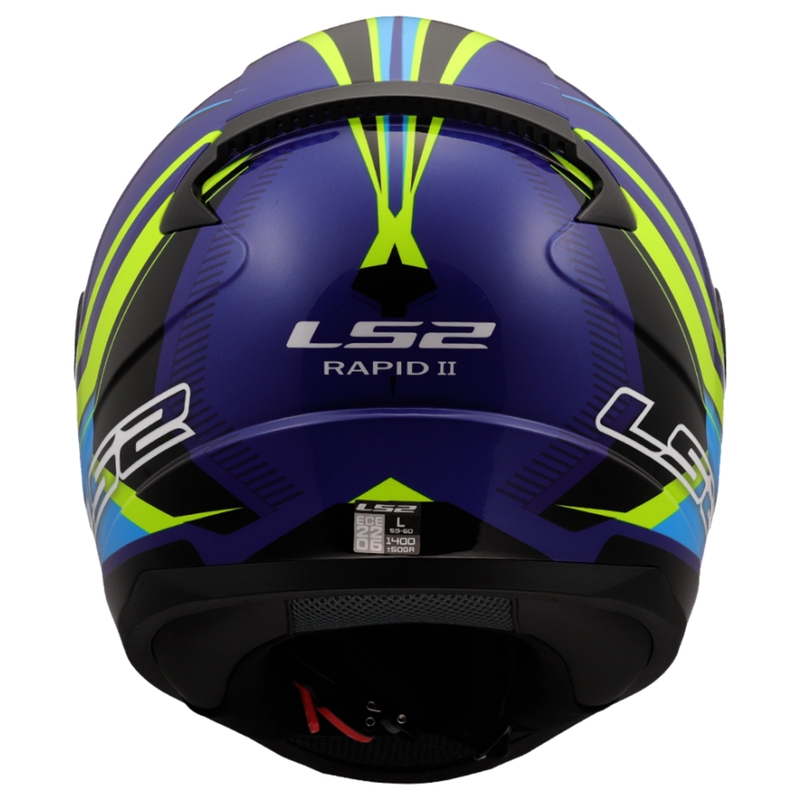 Integreeritud mootorratta kiiver LS2 FF353 Rapid II Flitz fluo kollane-sinine