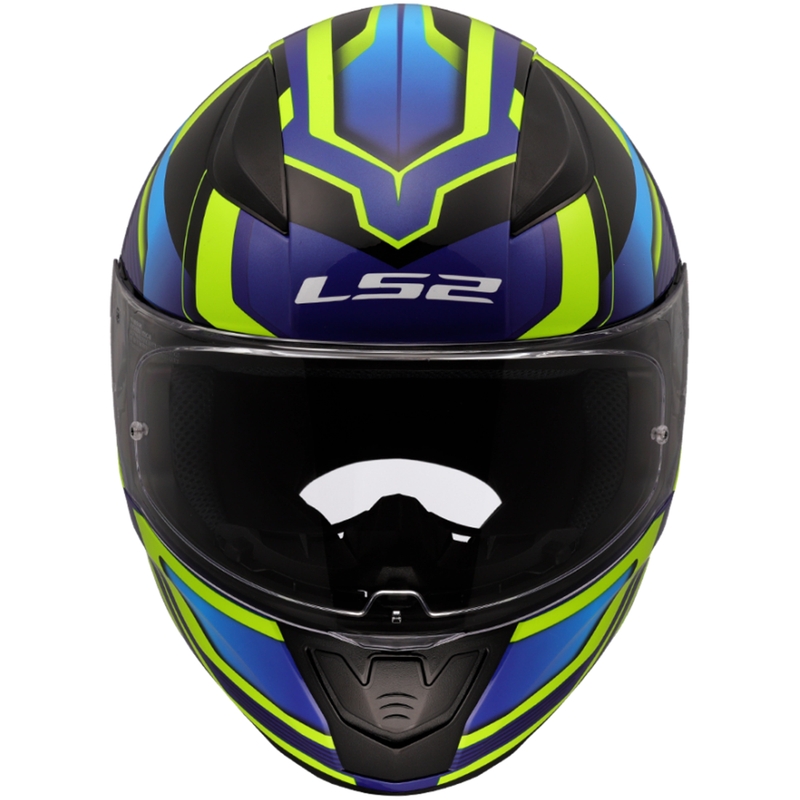 Integreeritud mootorratta kiiver LS2 FF353 Rapid II Flitz fluo kollane-sinine