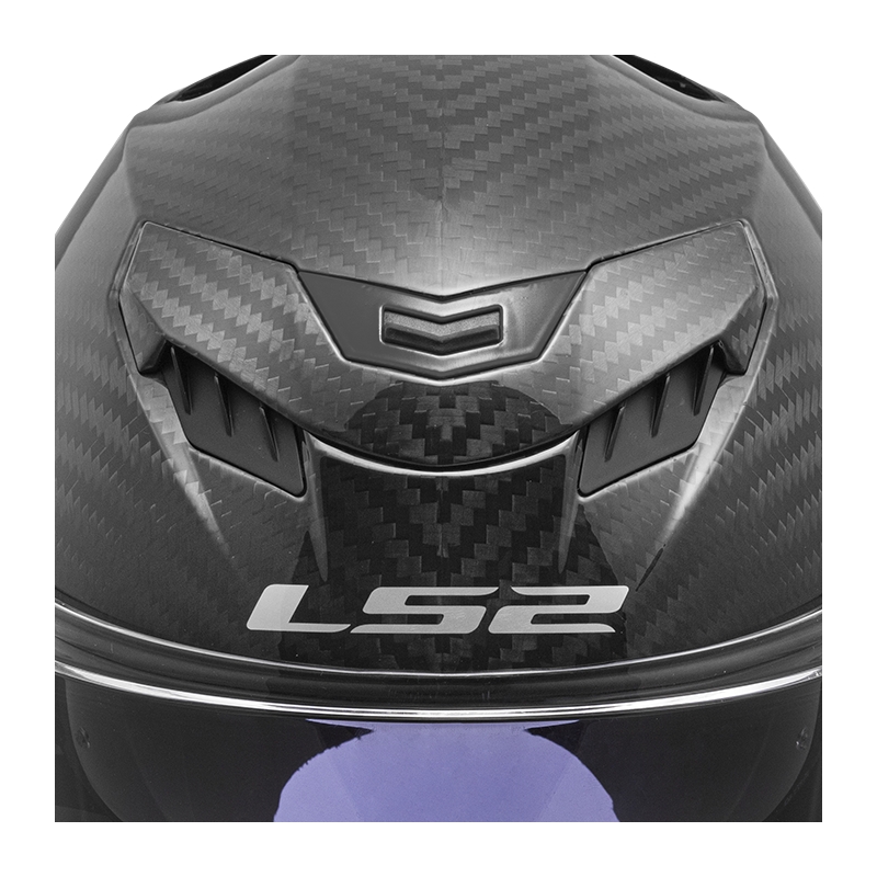 LS2 FF807 Dragon Carbon Integral mootorratta kiiver matt must