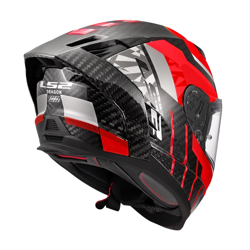Integreeritud mootorratta kiiver LS2 FF807 Dragon Trax punane