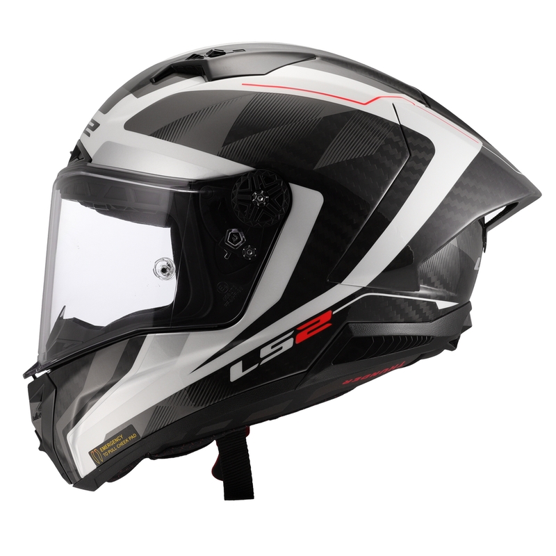 Integreeritud mootorratta kiiver LS2 FF805 Thunder C GP Aero Raute valge-hall