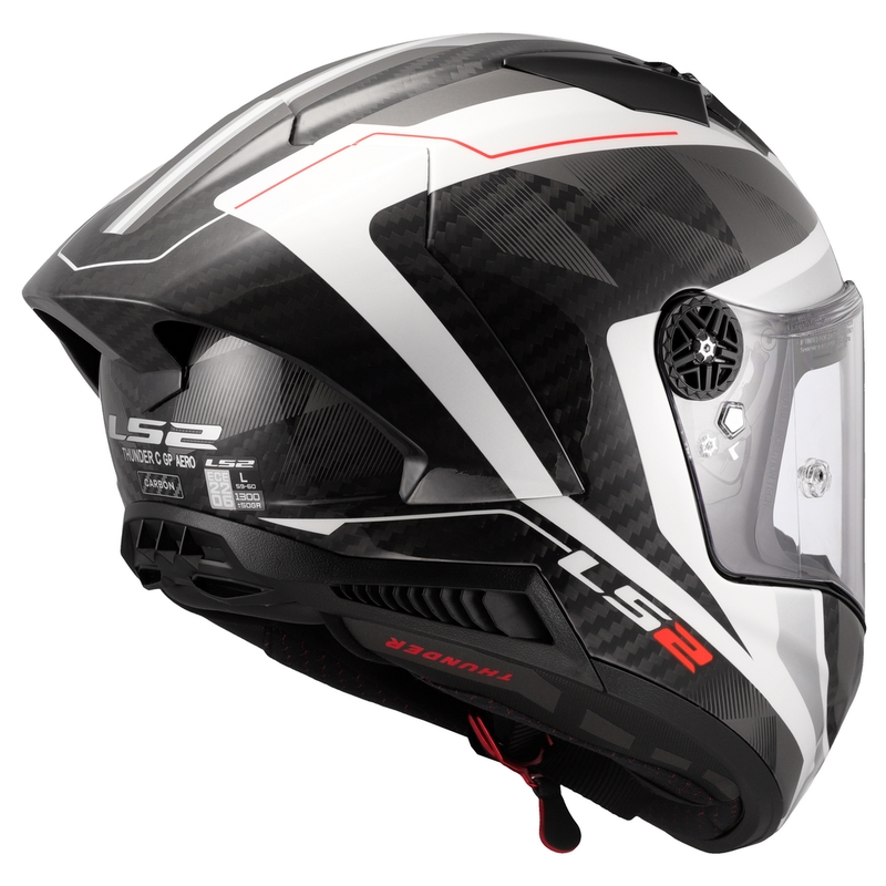 Integreeritud mootorratta kiiver LS2 FF805 Thunder C GP Aero Raute valge-hall