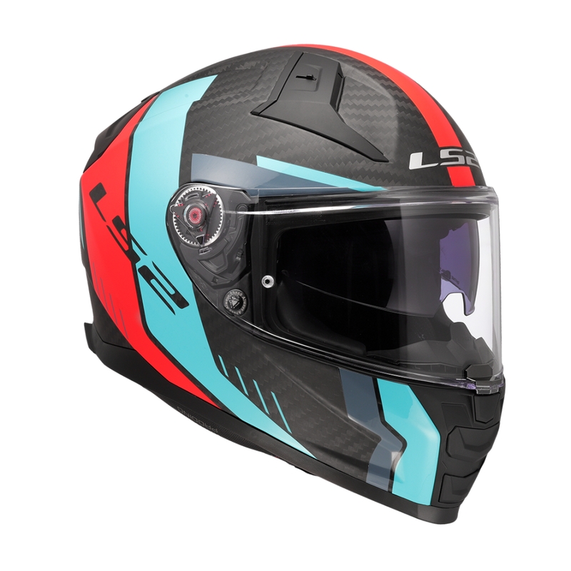Integraalne mootorratta kiiver LS2 FF811 Vector II C Grid punane-türkiissinine