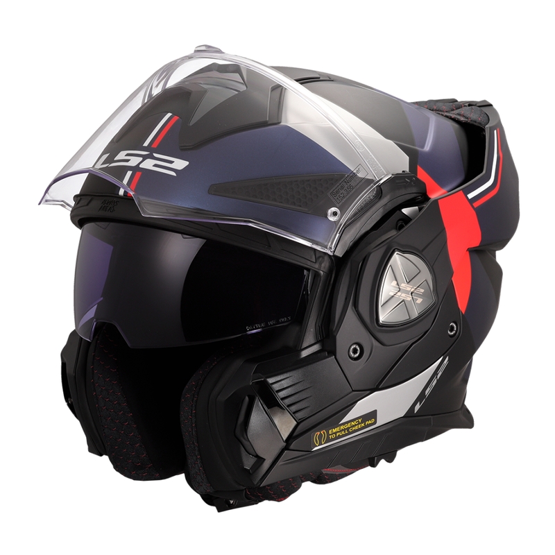 LS2 FF901 Advant X Ultra sini-punane mootorratta kiiver.