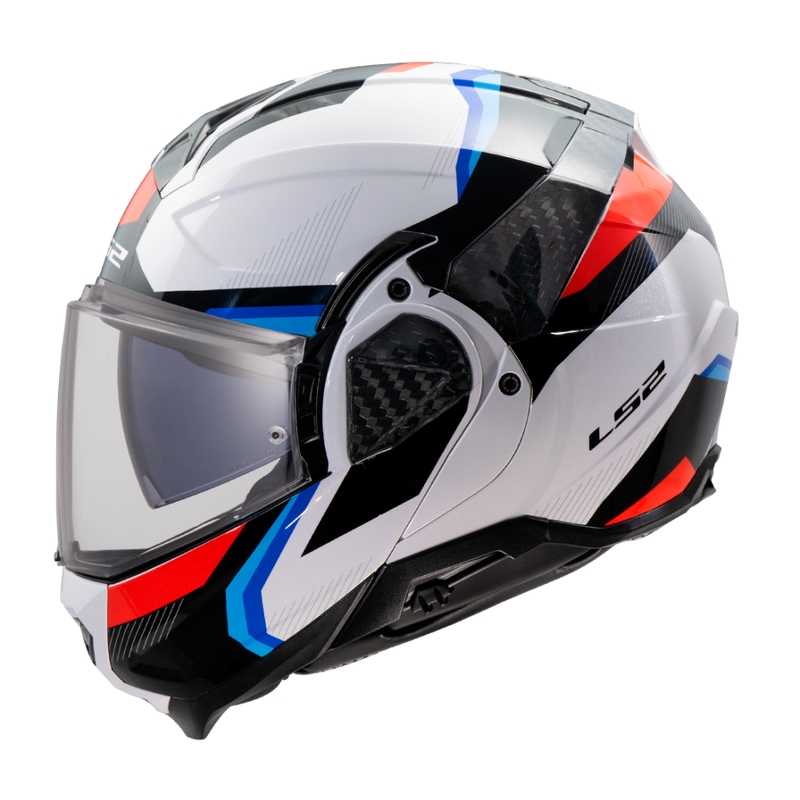 Ümberpööratav mootorratta kiiver LS2 FF910 Advant II Triple valge-sinine-punane