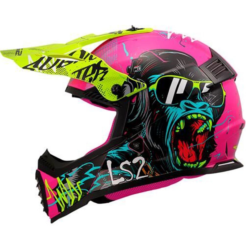 Laste motokrossikiiver LS2 MX437 Fast EVO Mini Gorilla lilla