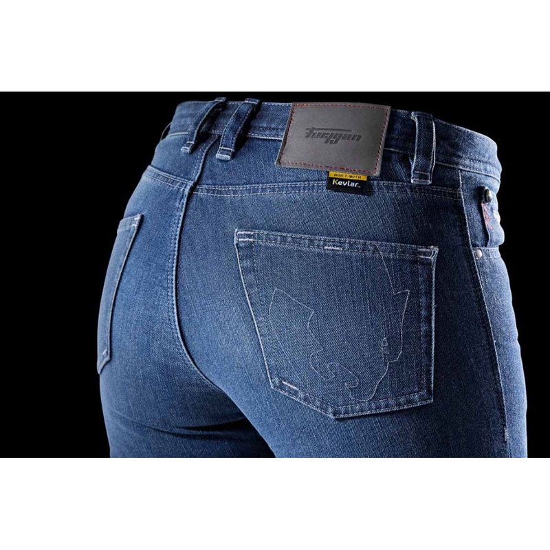 Furygan Kate X Kevlar® Straight naiste mootorratturite teksad sinised