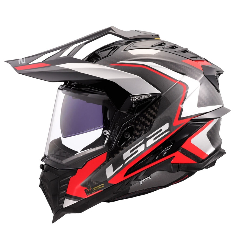 Enduro mootorratta kiiver LS2 MX701 Explorer C Frontier II punane