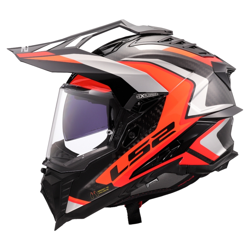 Enduro mootorratta kiiver LS2 MX701 Explorer C Frontier II oranž