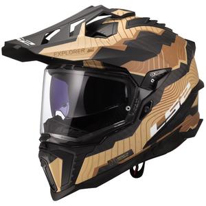 Enduro mootorratta kiiver LS2 MX701 Explorer C Trick brown-sand