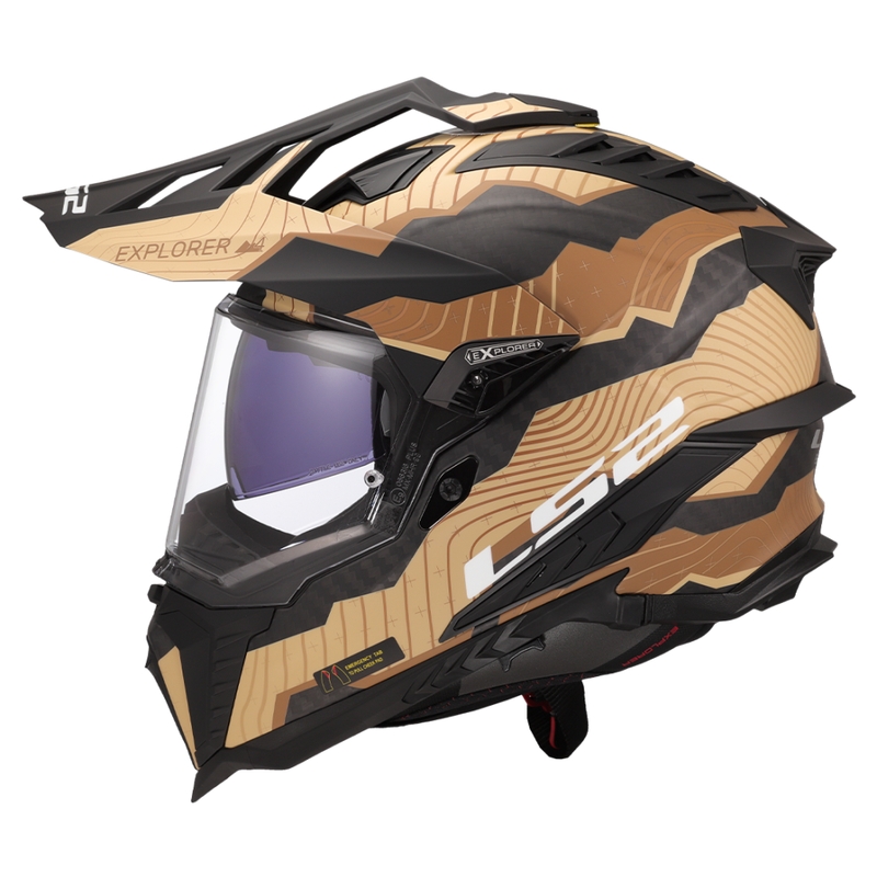 Enduro mootorratta kiiver LS2 MX701 Explorer C Trick brown-sand