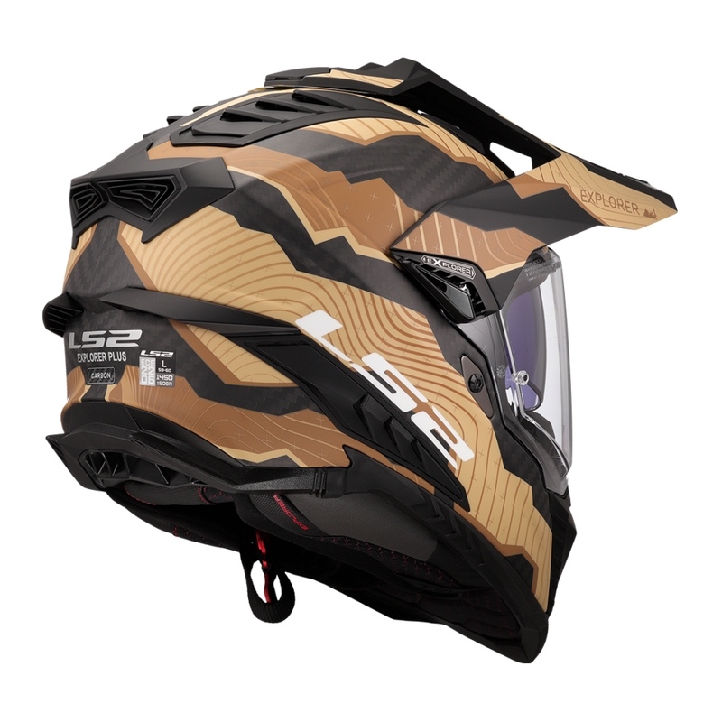 Enduro mootorratta kiiver LS2 MX701 Explorer C Trick brown-sand