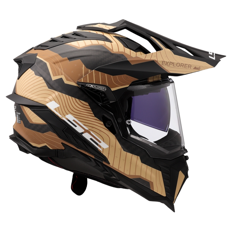 Enduro mootorratta kiiver LS2 MX701 Explorer C Trick brown-sand