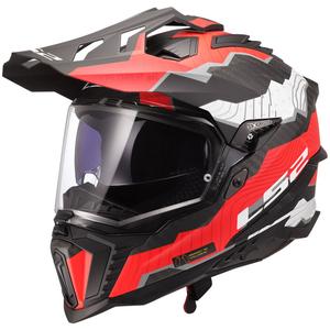 Enduro mootorratta kiiver LS2 MX701 Explorer C Trick valge-punane