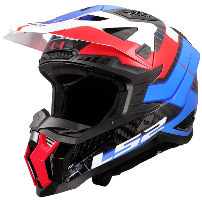 Motokrossi kiiver LS2 MX703 X-Force Galuo valge-punane-sinine