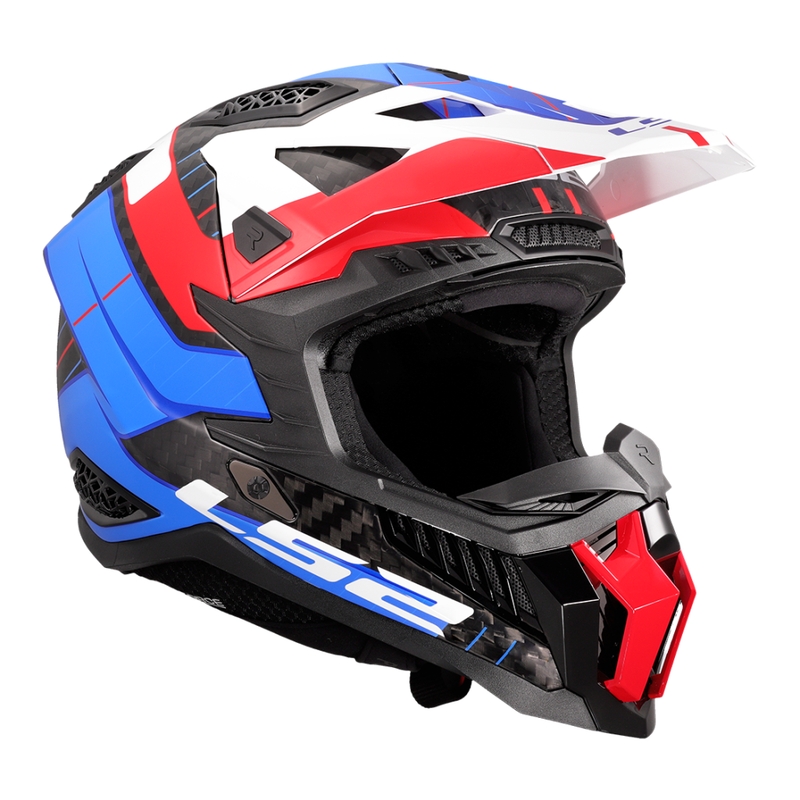 Motokrossi kiiver LS2 MX703 X-Force Galuo valge-punane-sinine