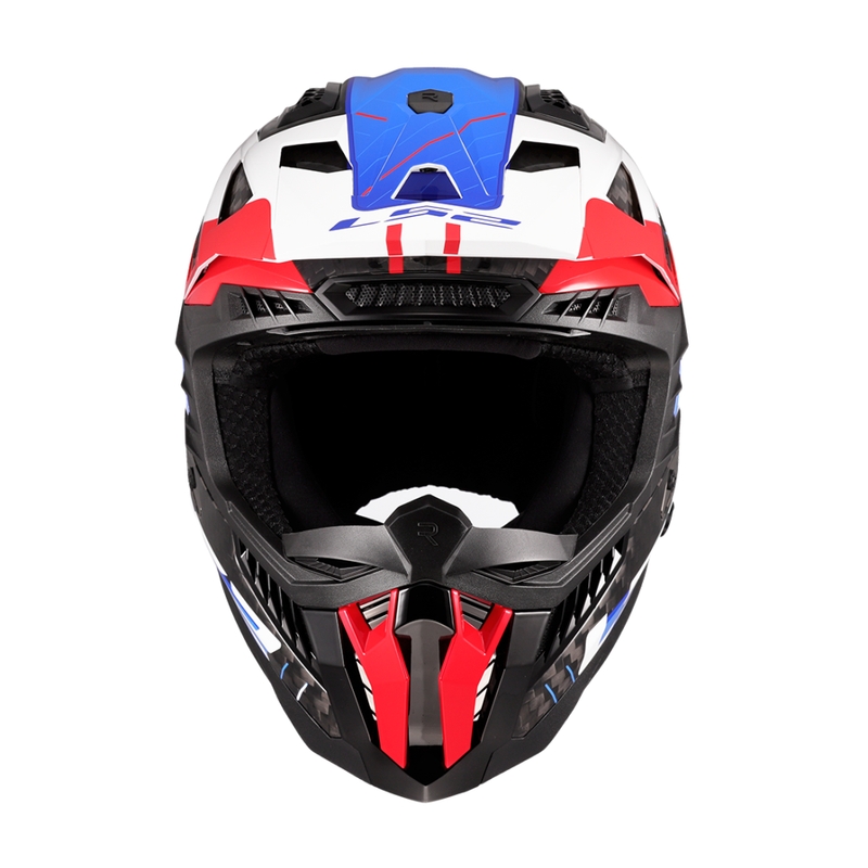 Motokrossi kiiver LS2 MX703 X-Force Galuo valge-punane-sinine