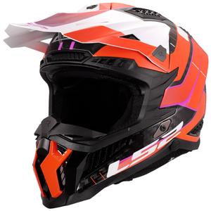 Motokross kiiver LS2 MX703 X-Force Galuo oranž