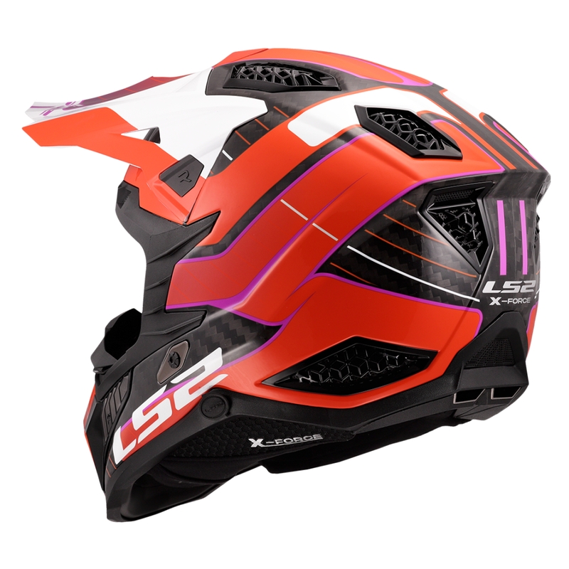 Motokross kiiver LS2 MX703 X-Force Galuo oranž