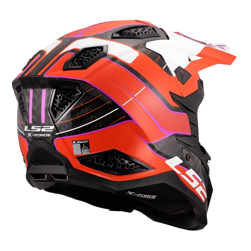 Motokross kiiver LS2 MX703 X-Force Galuo oranž