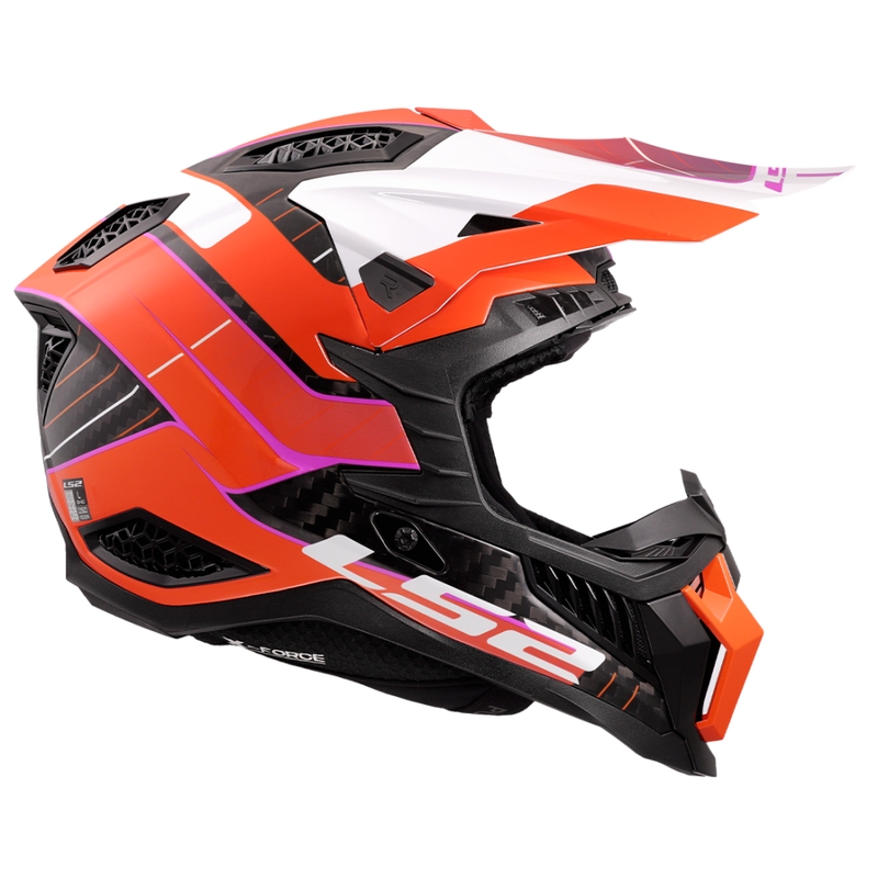 Motokross kiiver LS2 MX703 X-Force Galuo oranž