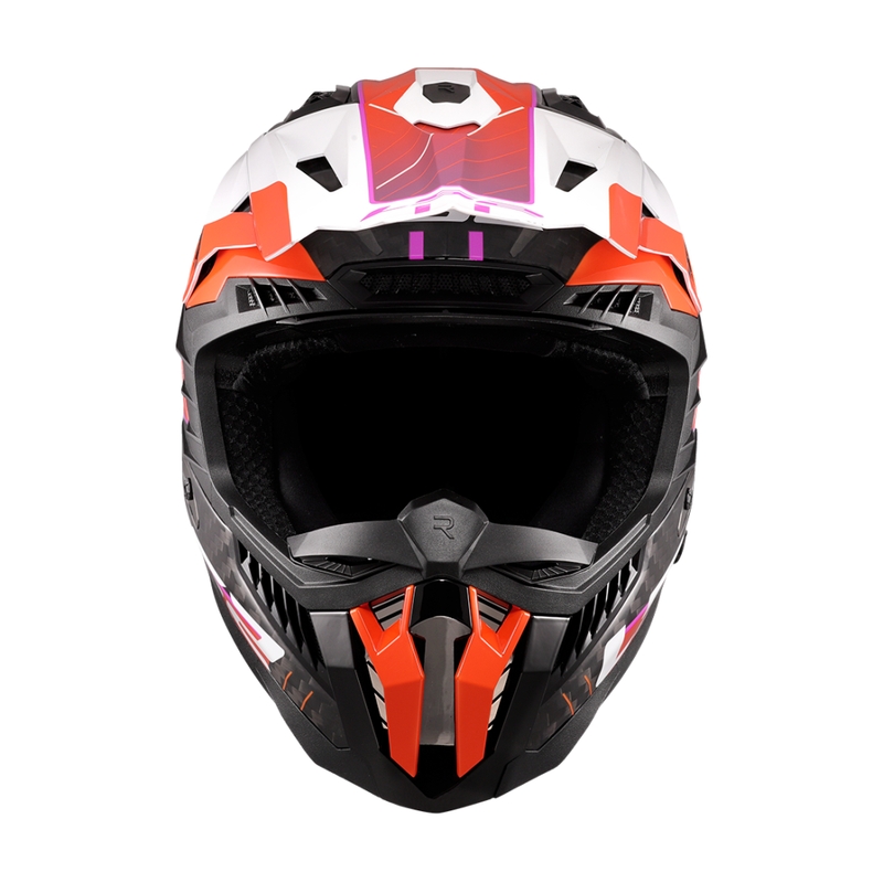 Motokross kiiver LS2 MX703 X-Force Galuo oranž