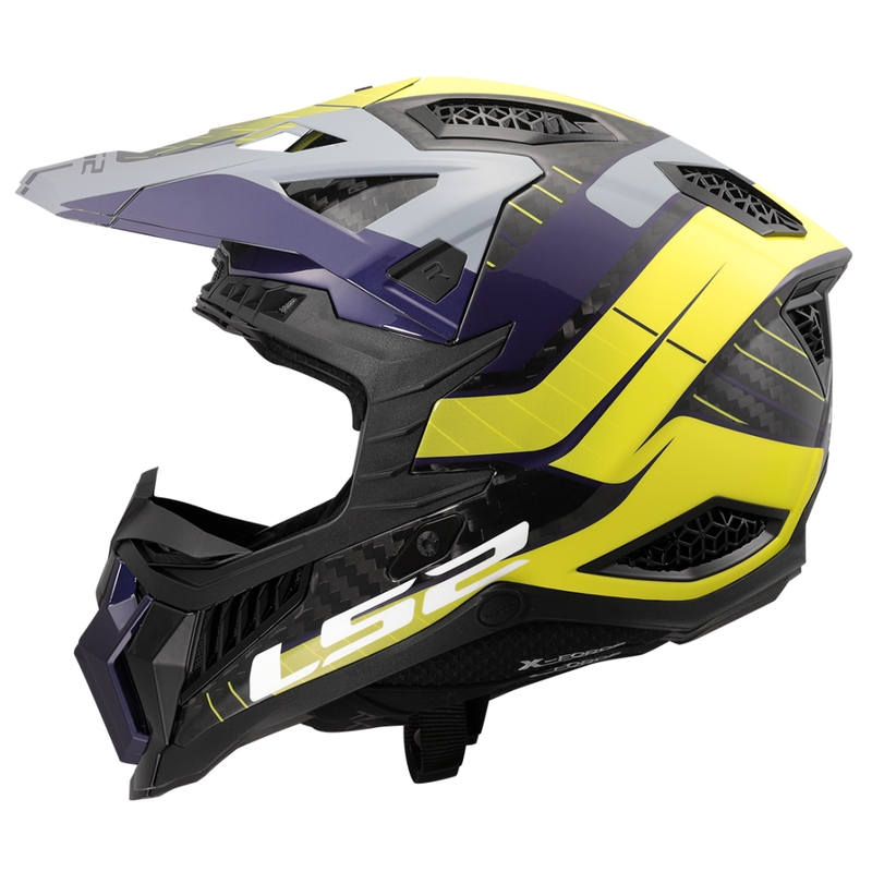 Motokrossikiiver LS2 MX703 X-Force Galuo hall-fluo kollane