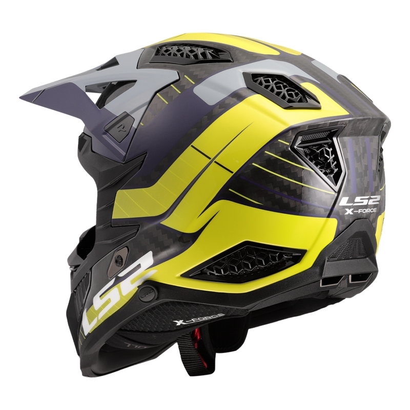 Motokrossikiiver LS2 MX703 X-Force Galuo hall-fluo kollane