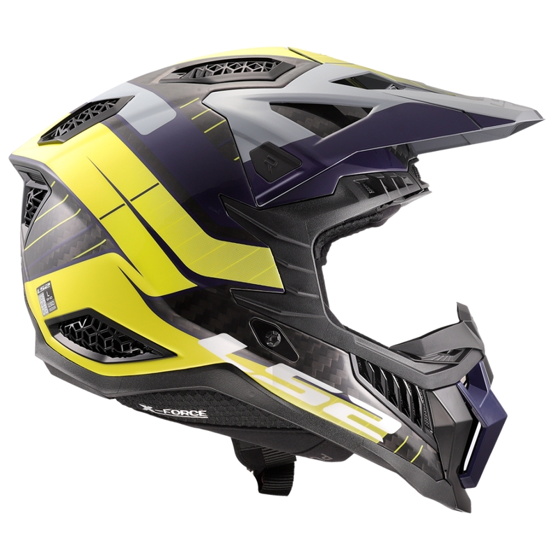 Motokrossikiiver LS2 MX703 X-Force Galuo hall-fluo kollane