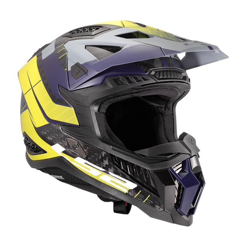 Motokrossikiiver LS2 MX703 X-Force Galuo hall-fluo kollane