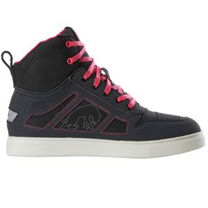 Furygan Angie D3O® mustad ja roosa mootorratta saapad