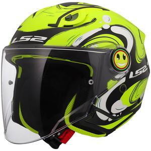 Laste avatud mootorratta kiiver LS2 OF622 Funny II Glup fluo kollane