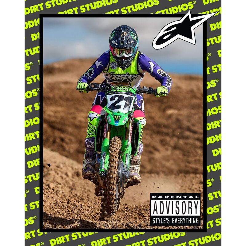 Alpinestars Supertech Limited Edition Dirt Studios motokrossipüksid valge-lilla-roosa-roosa-fluo kollane
