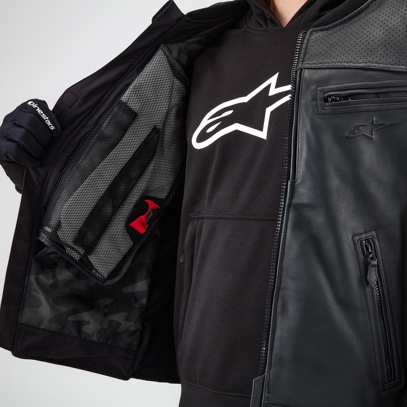 Airbag vest Alpinestars TECH-AIR®3 V2 LEATHER süsteem must