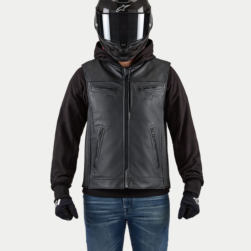 Airbag vest Alpinestars TECH-AIR®3 V2 LEATHER süsteem must