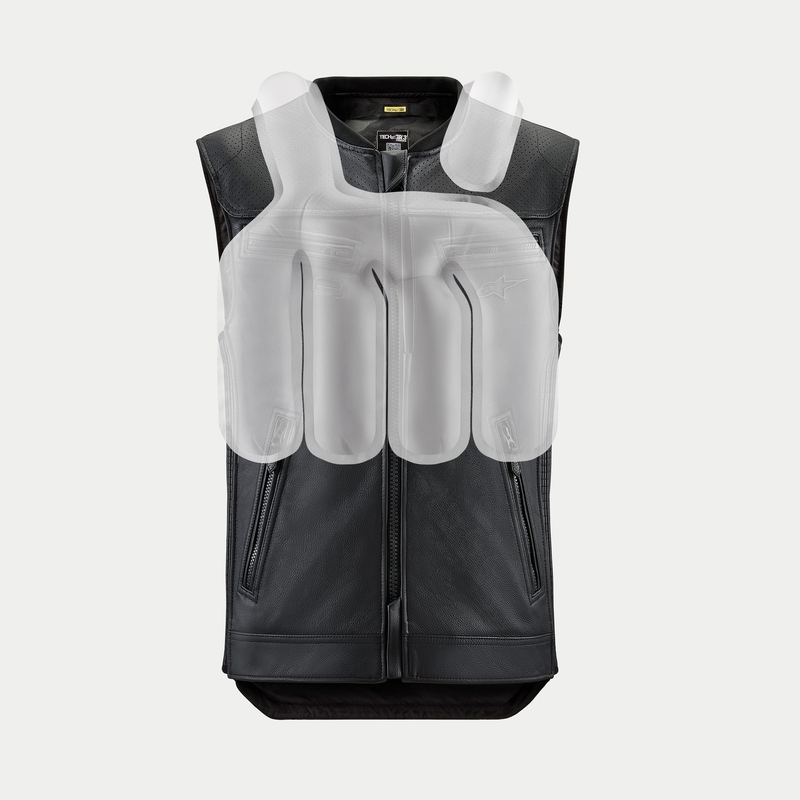 Airbag vest Alpinestars TECH-AIR®3 V2 LEATHER süsteem must
