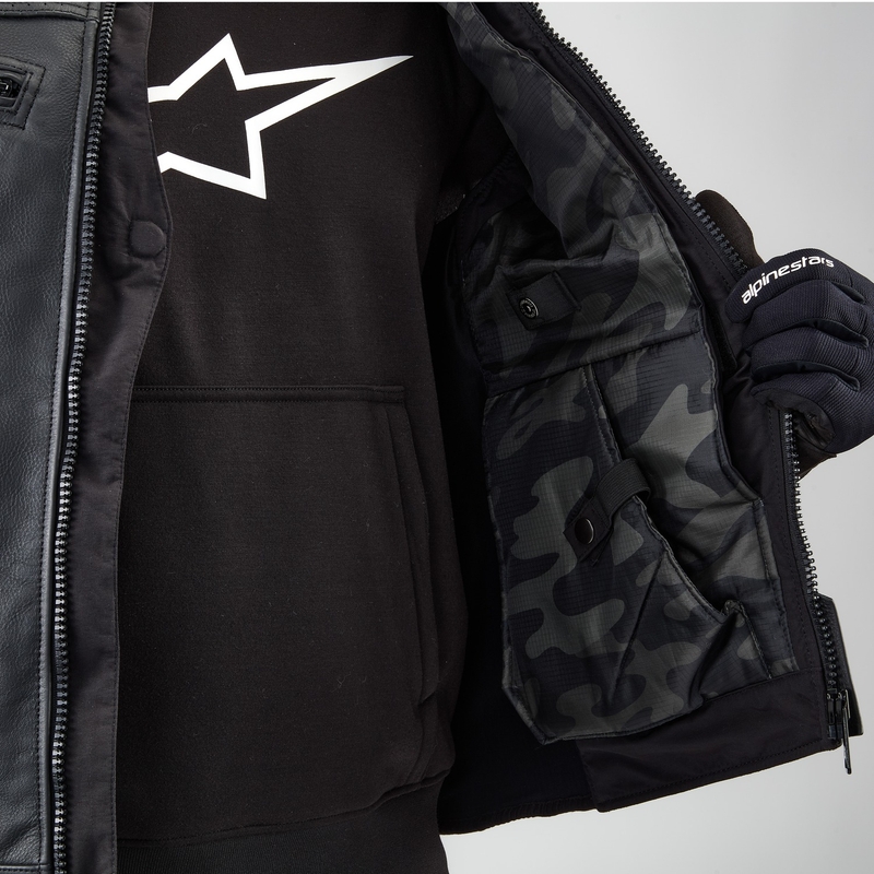 Airbag vest Alpinestars TECH-AIR®3 V2 LEATHER süsteem must