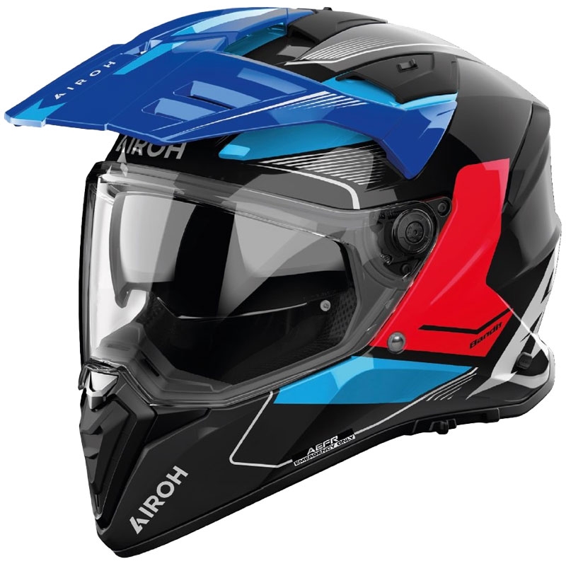 Enduro kiiver mootorratta jaoks Airoh Bandit Tune sini-punane